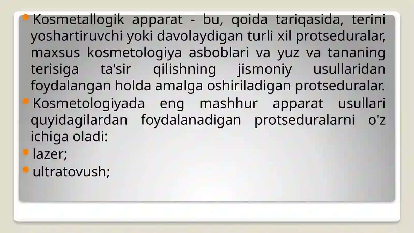 Kosmetalogiyada qo’llaniladigan apparatlar 3