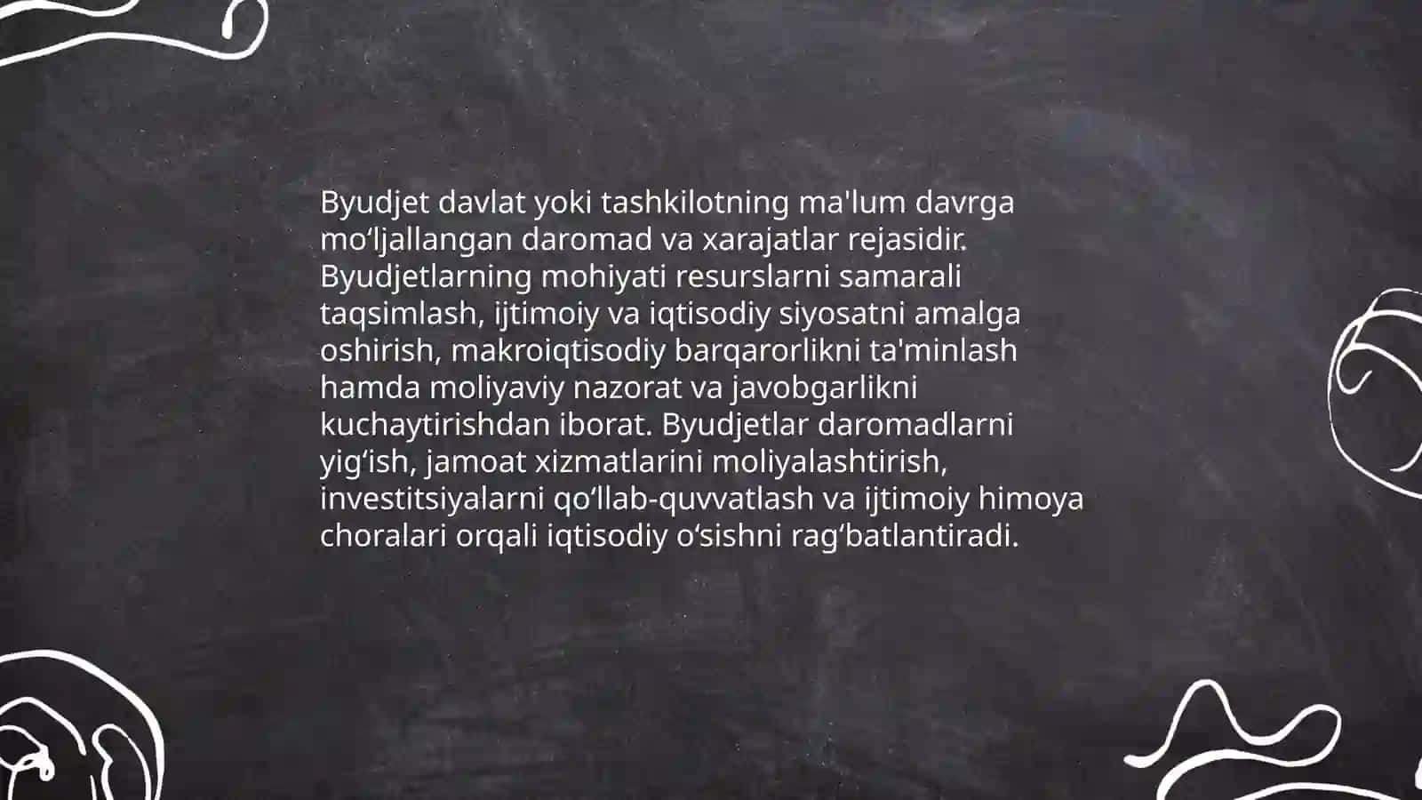 Byudjet tizimi byudjetlarning mohiyati 3