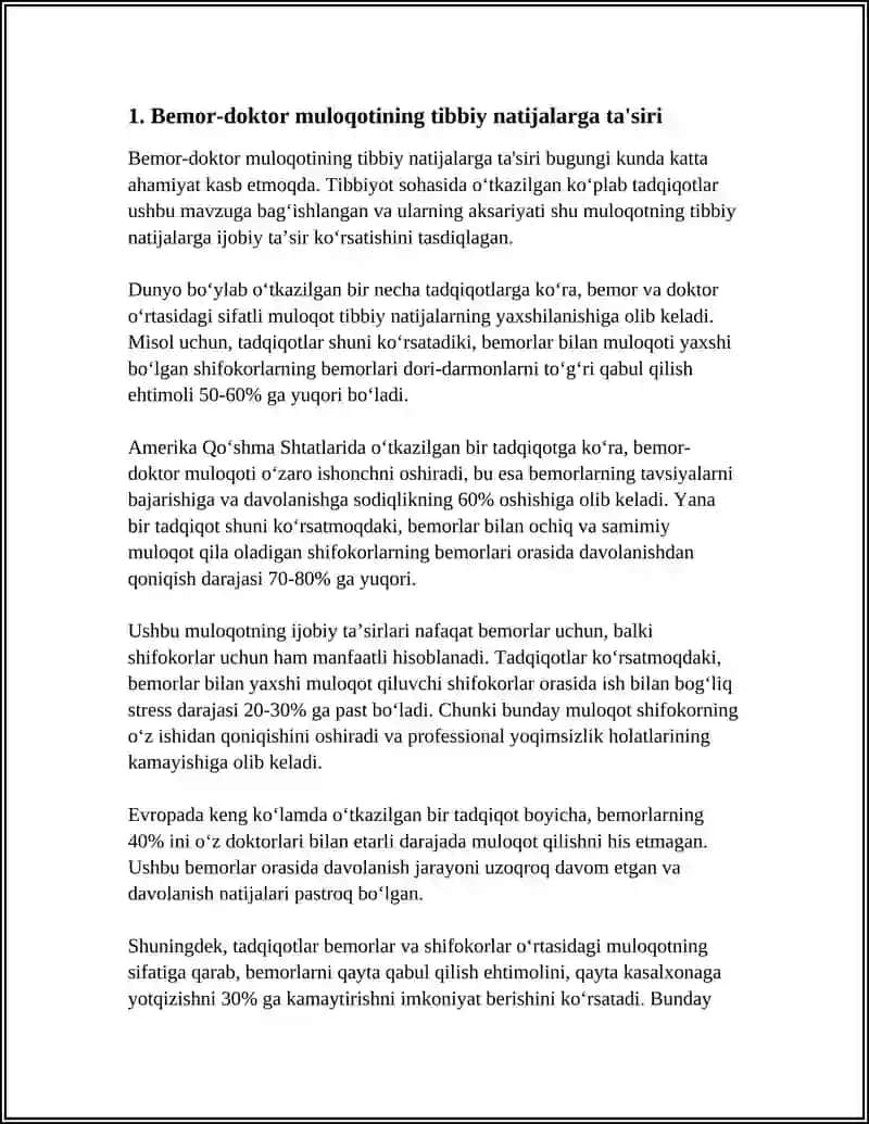 TIBBIYOTDA MULOQOTNING AHAMIYATI 3