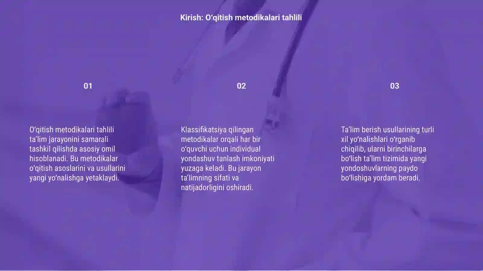 O‘qitish metodikalarining klassifikatsiyasi 3