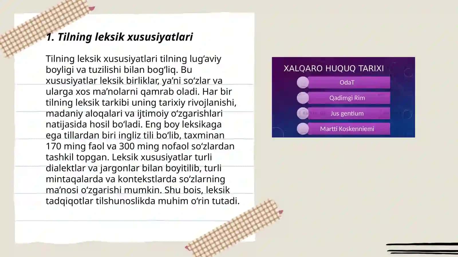 Tilning tizim sifatidagi xusudiyati 3