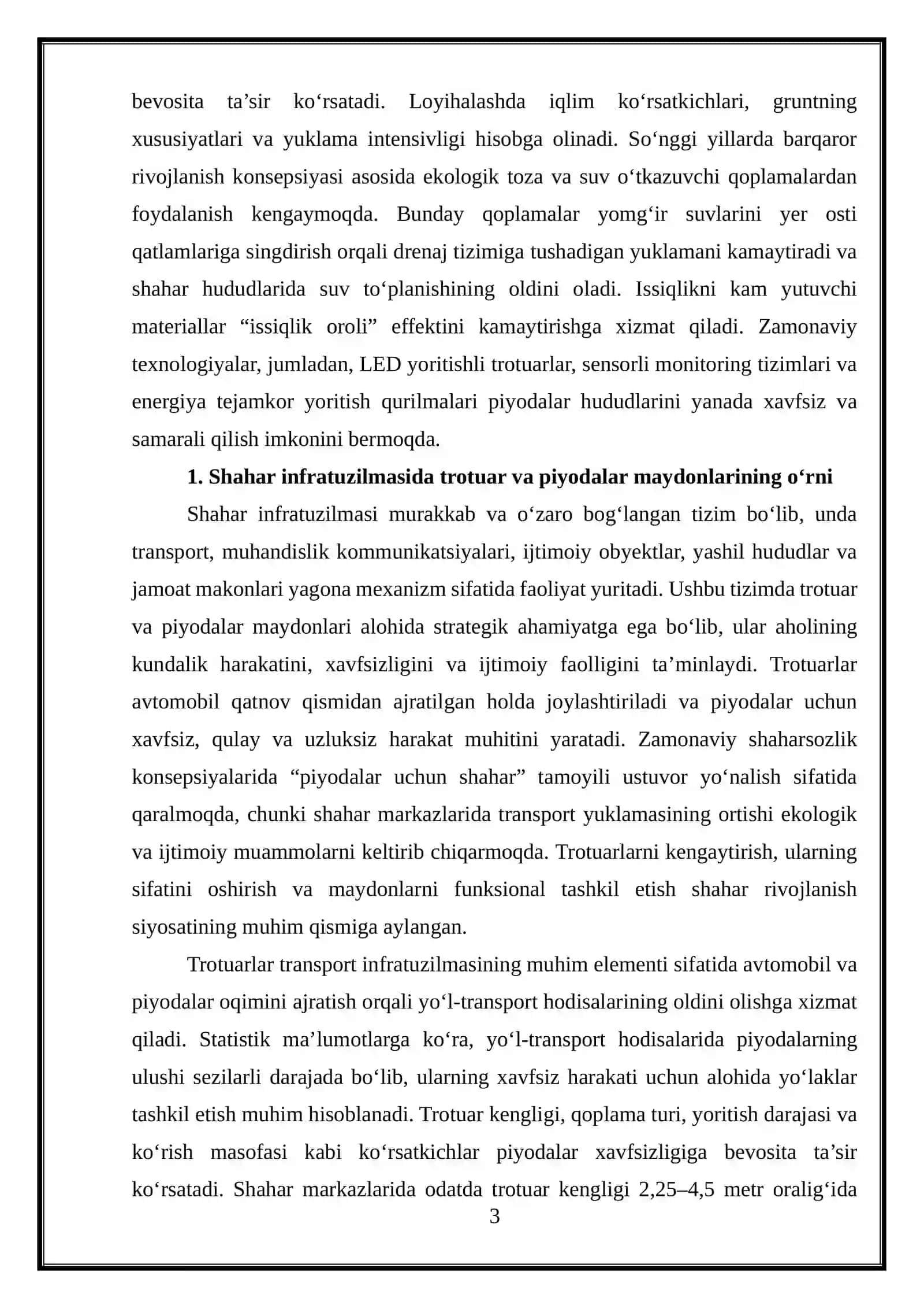 Trotuar to'shamalarini va maydonlarini loyihalash 3