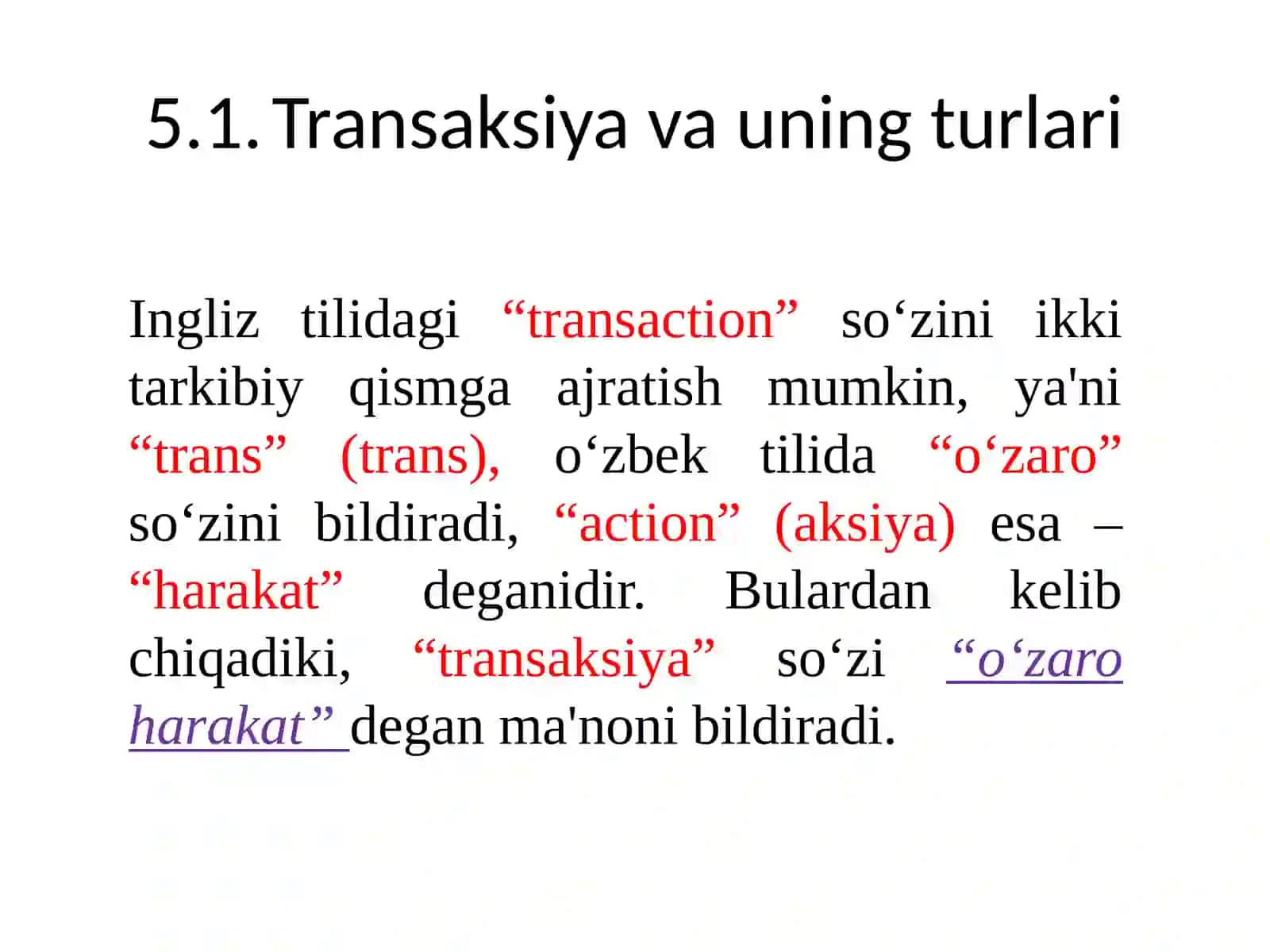 Transaksiya va transformatsiya harajatlari 3
