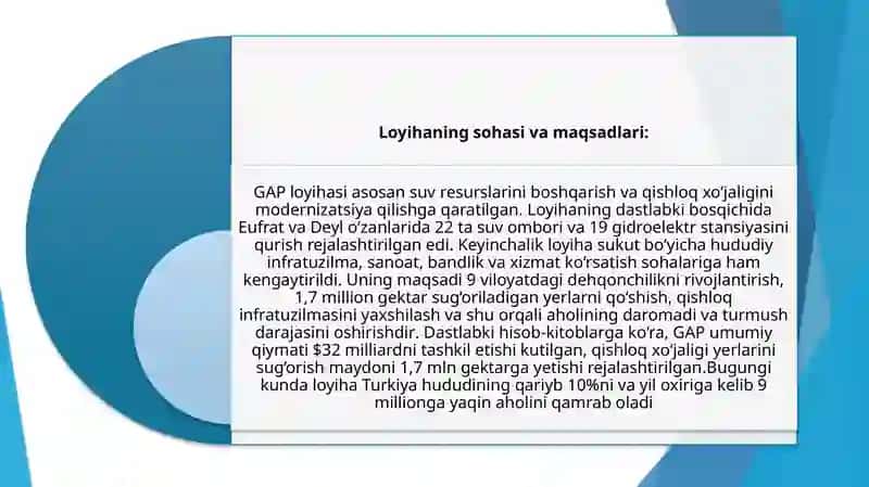 GAP rejalashtirish loyihasi 3