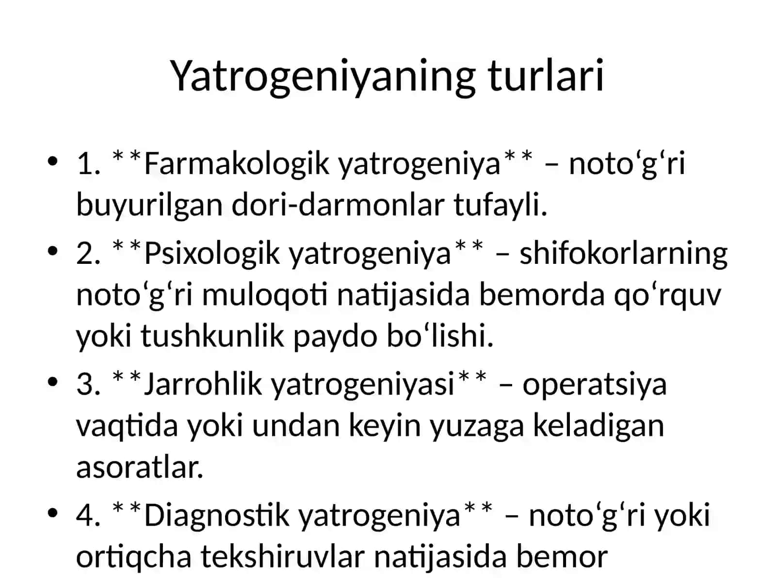 Hozirgi zamon tibbiyotida yatrogeniya muammolari 3