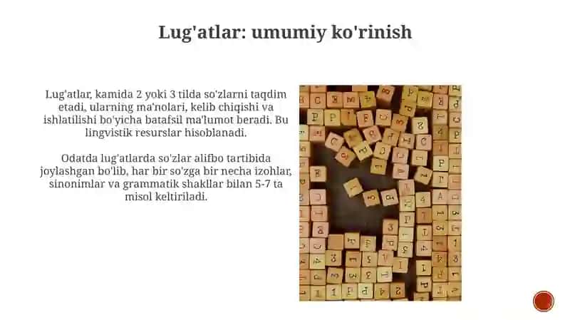Lug'atlar: umumiy ko'rinish 3