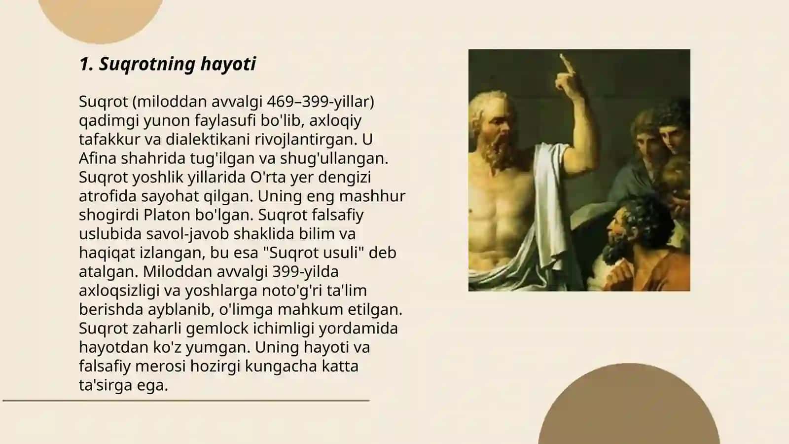 Suqrot buyuk mutafakkir Abdurasulova Sayyora 3