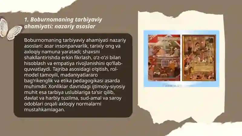 Boburnoma " uning tarbiyaviy ahamiyati 3