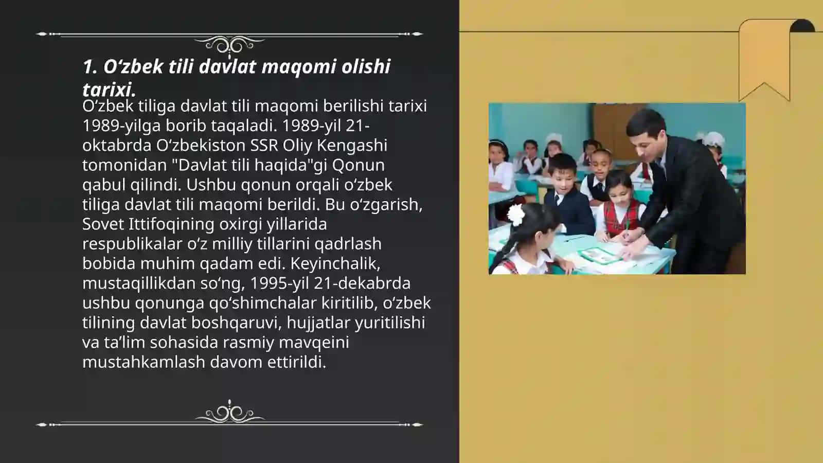 Oʻzbek tili-davlat tili.Til siyosati masalasi 3