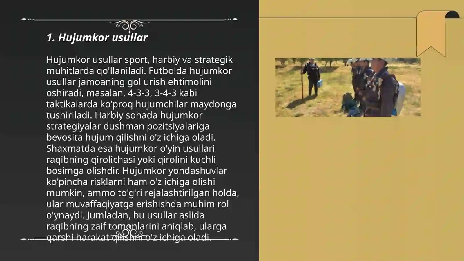 Hujumkor usullar 3