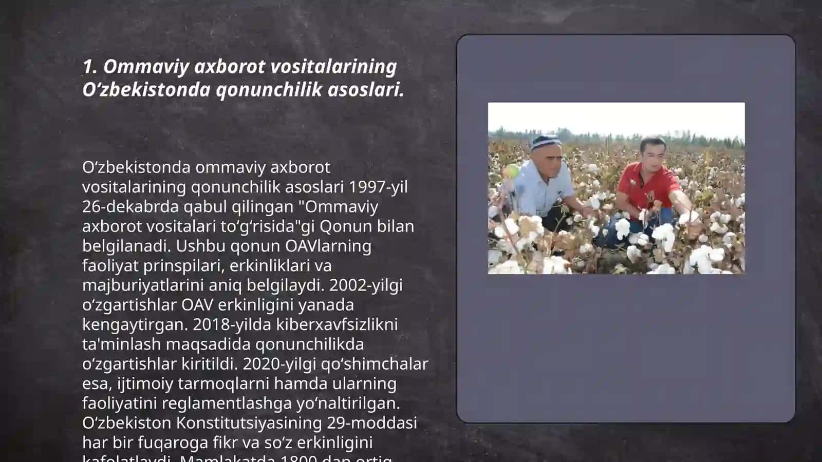 O'zbekiston Respublikasi Ommaviy Axbarot Vositalarining Faoliyati 3