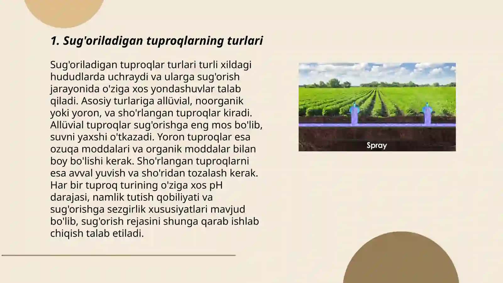 Sug'oriladigan tuproqlar 3