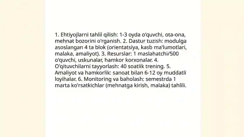 Kasb-hunarga yo'naltirish ishlarini tashkil etish 3