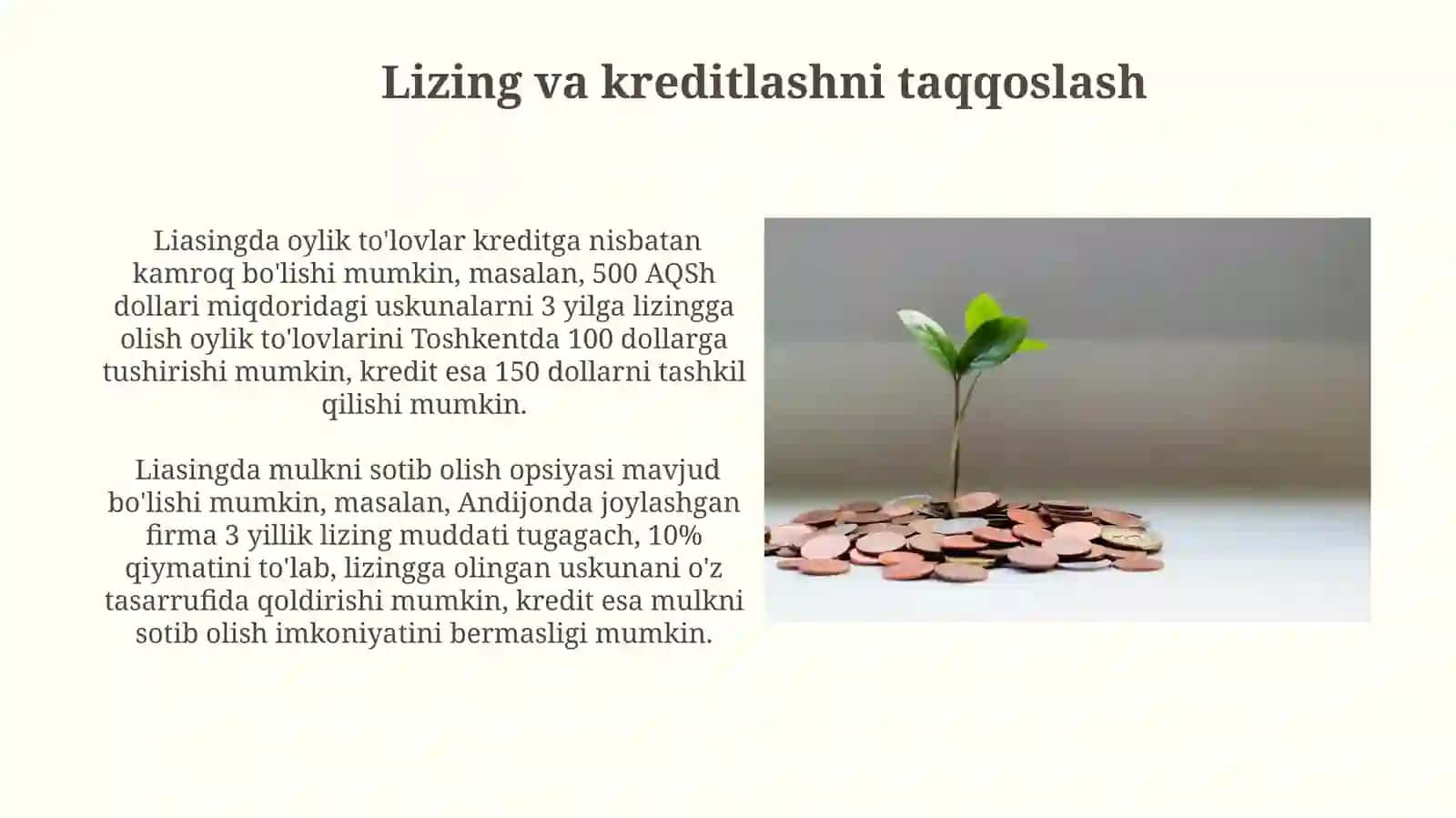 Investitsiyalarni moliyalashtirishda lizing mexanizmi 3