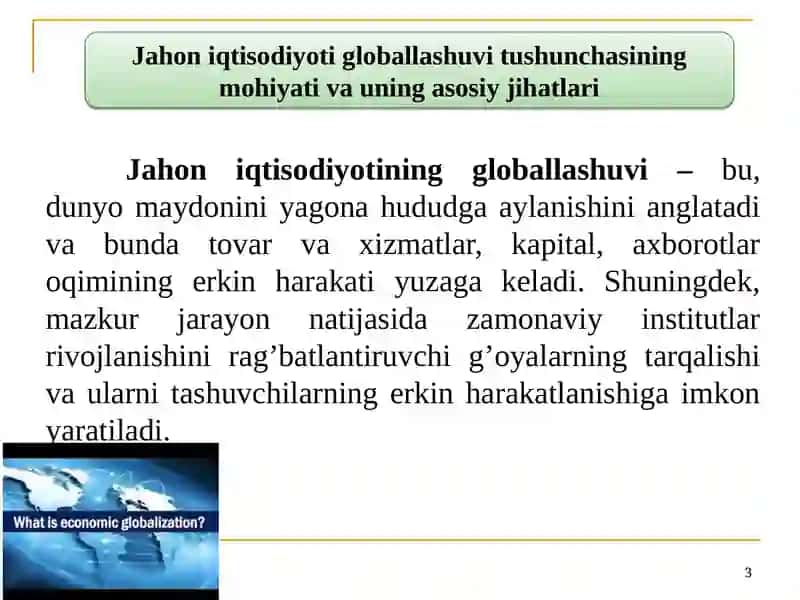 Jahon iqtisodiyoti globallashuvi 3