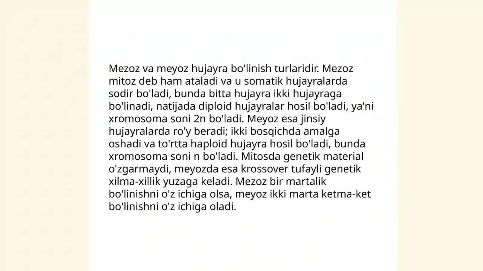 Mezoz va meyoz 3