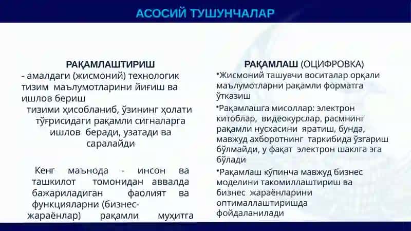 Иқтисодиёт тармоқларининг рақамли транформацияси 3