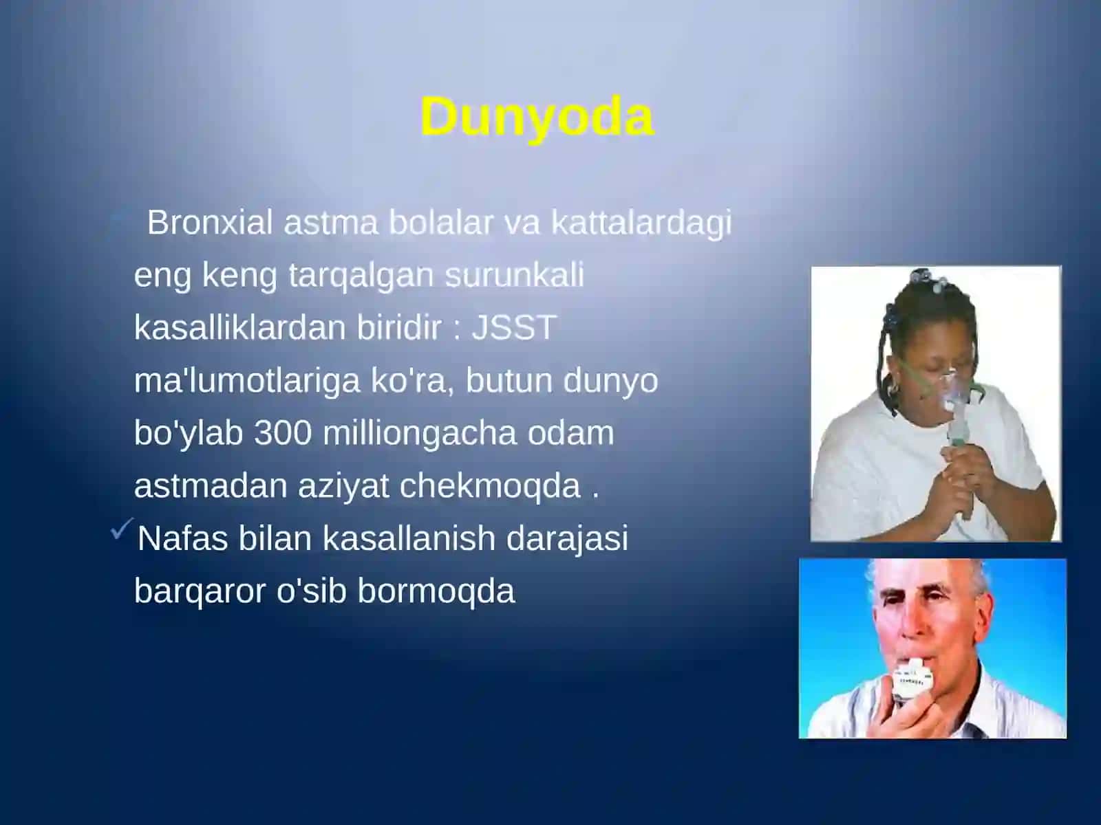 BRONXIAL ASTMA. TASHXIS VA DAVOLASH 3