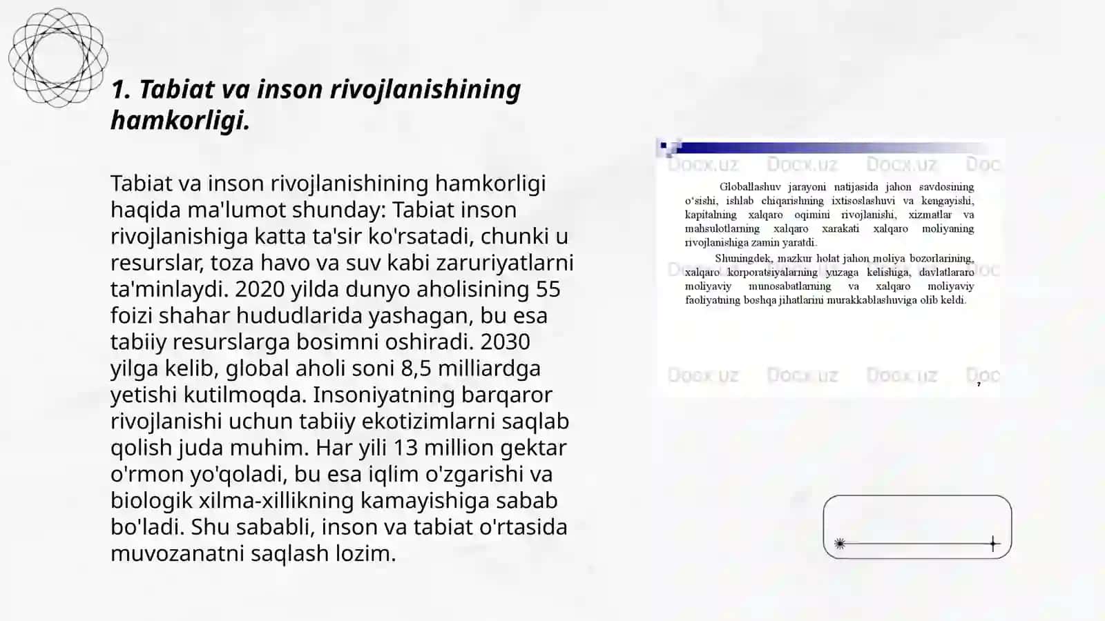 Tabiat va inson rivojlanishining hamkorligi 3