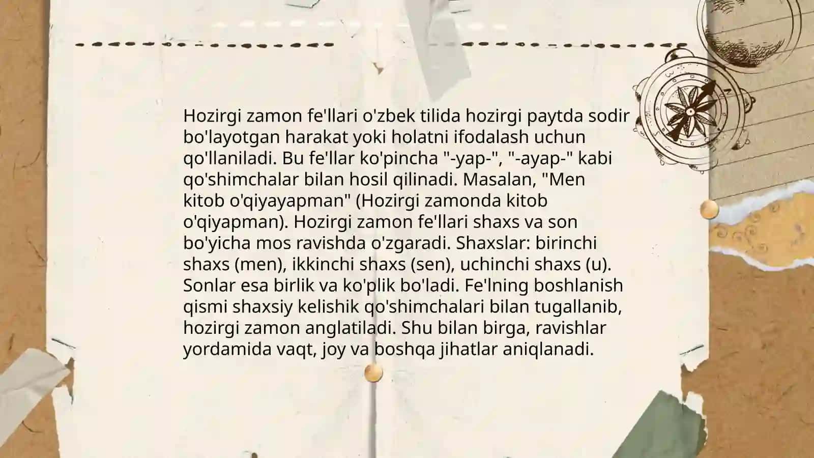 Oʻzbek tili Fe'l zamonlari 3