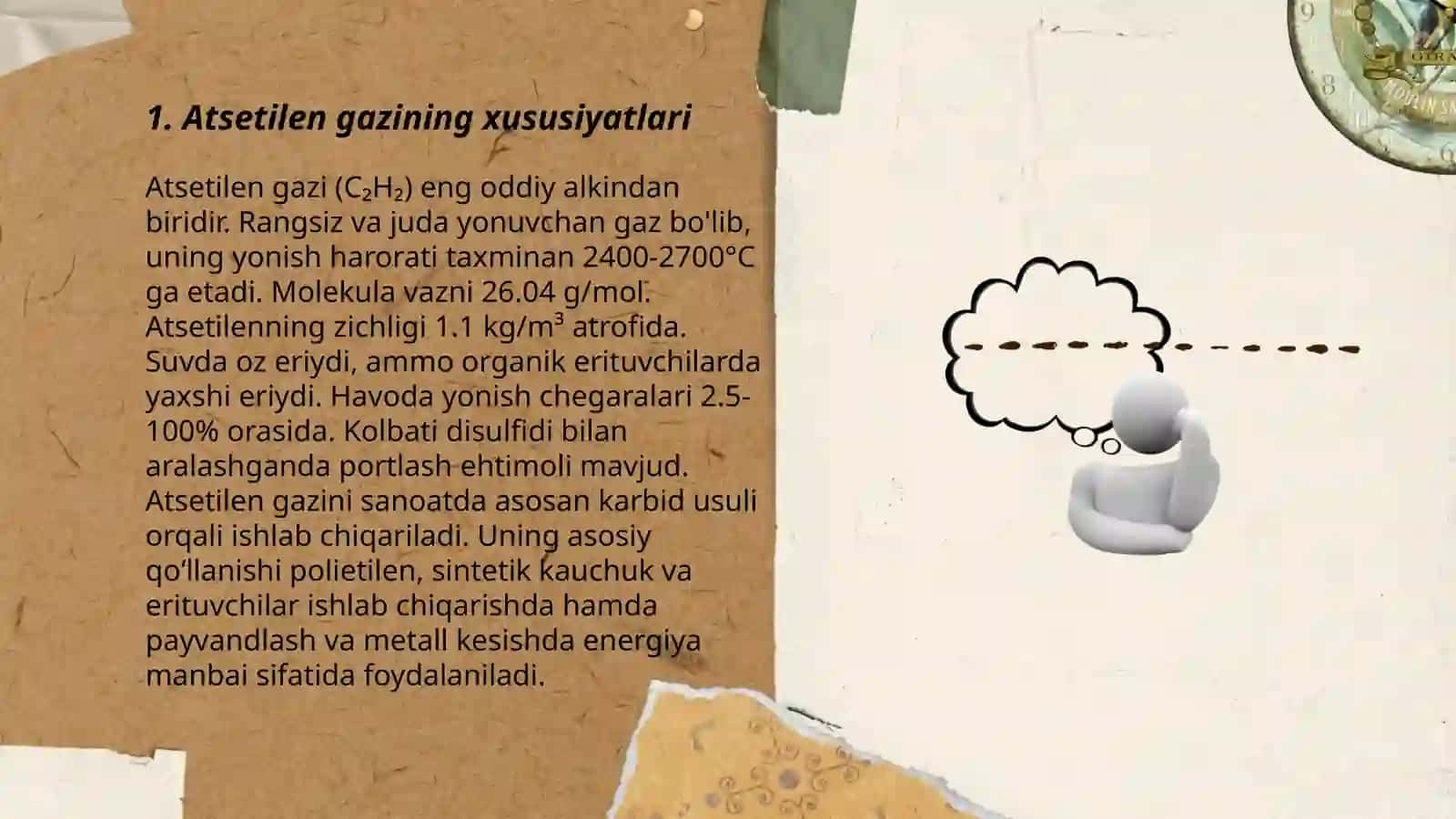 Atsetilen gazining xususiyatlari 3