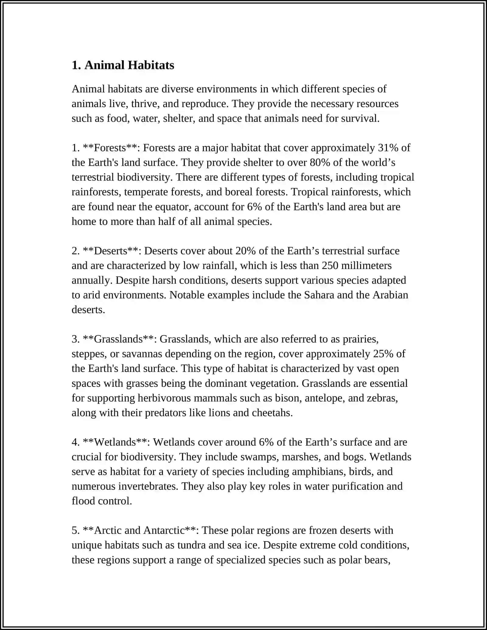 Animal Habitats 3