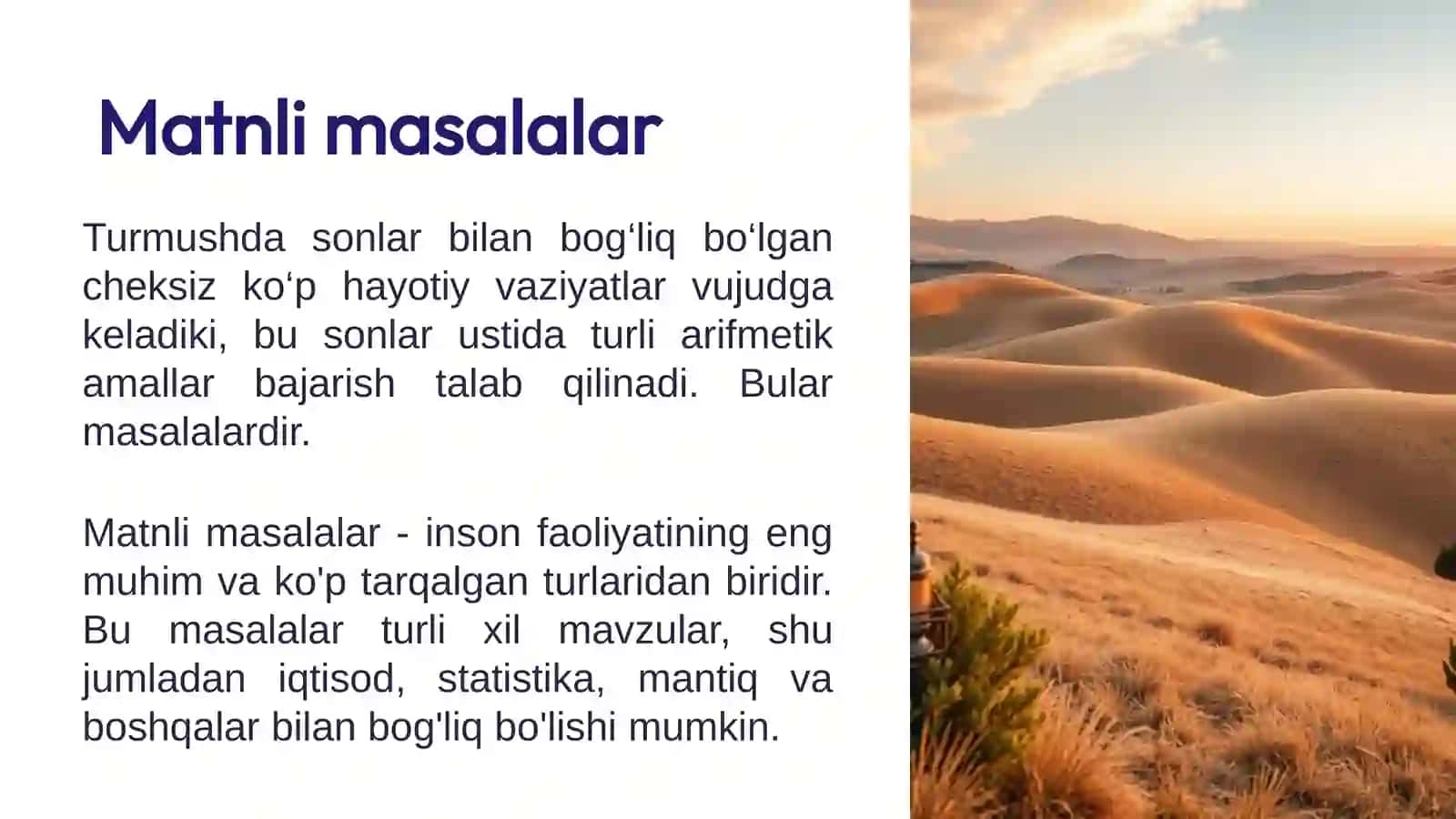Matnli masalalar 3
