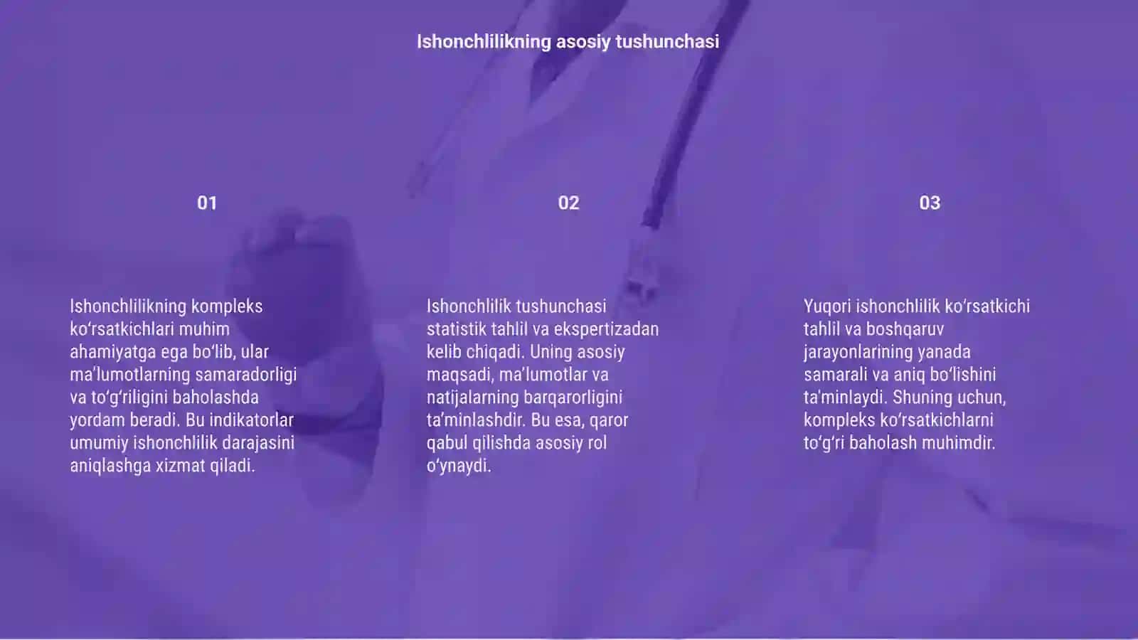 Ishonchlilikning kompleks koʻrsatkichlari 3
