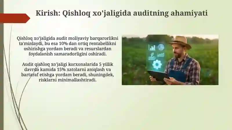 Qishloq xo'jaligida audit 3