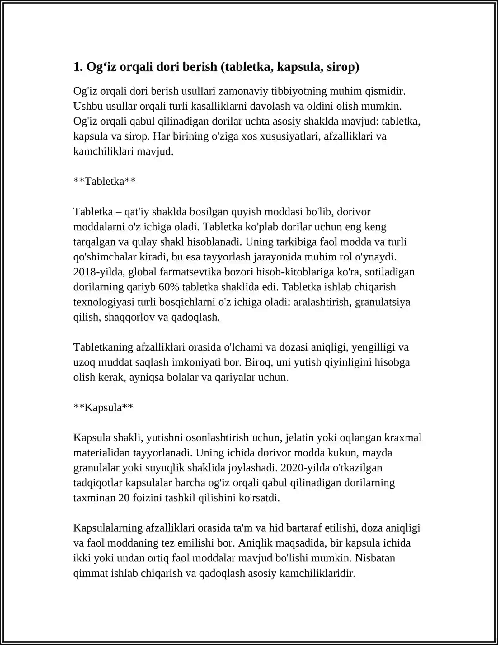 DORI MODDALARINI QÒLLASH USULLARI 3