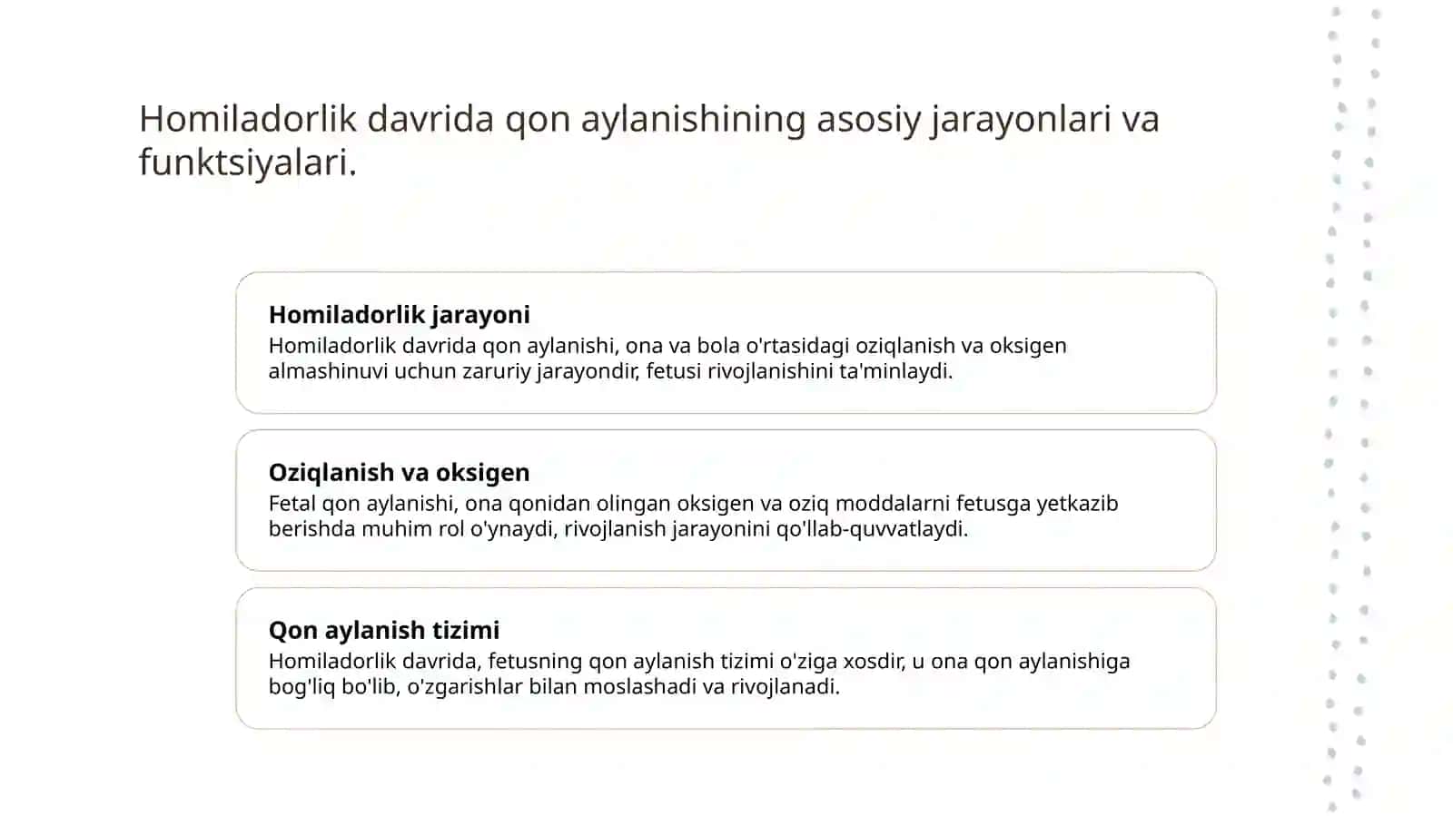 Fetal rivojlanish va o'zgarishlar 3