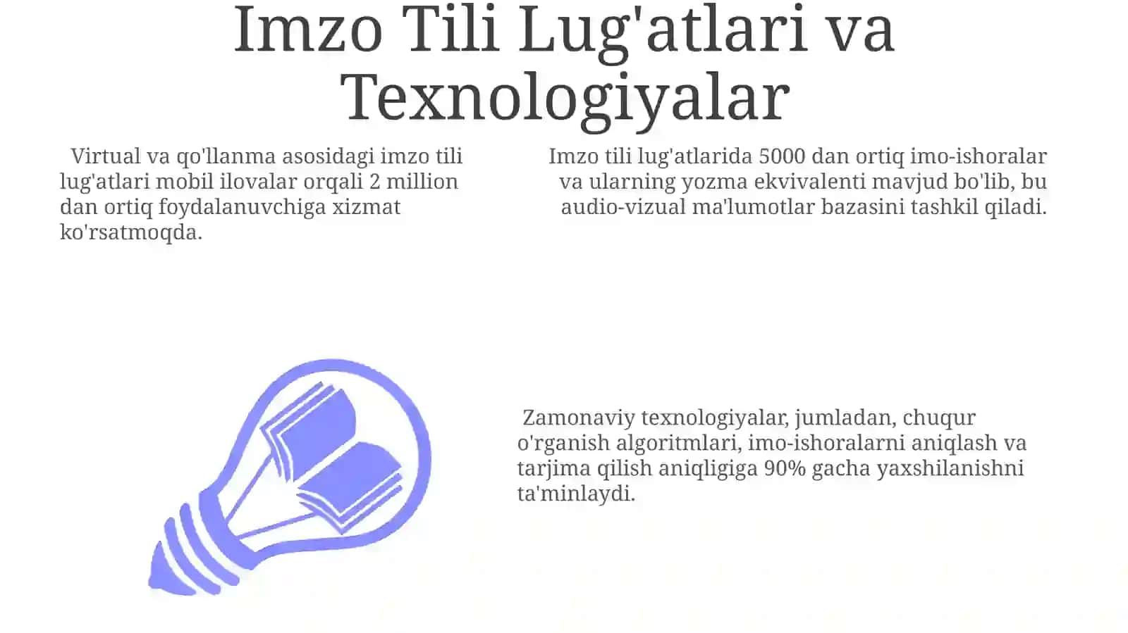 Imzo Tili Lug'atlari va Texnologiyalar 3