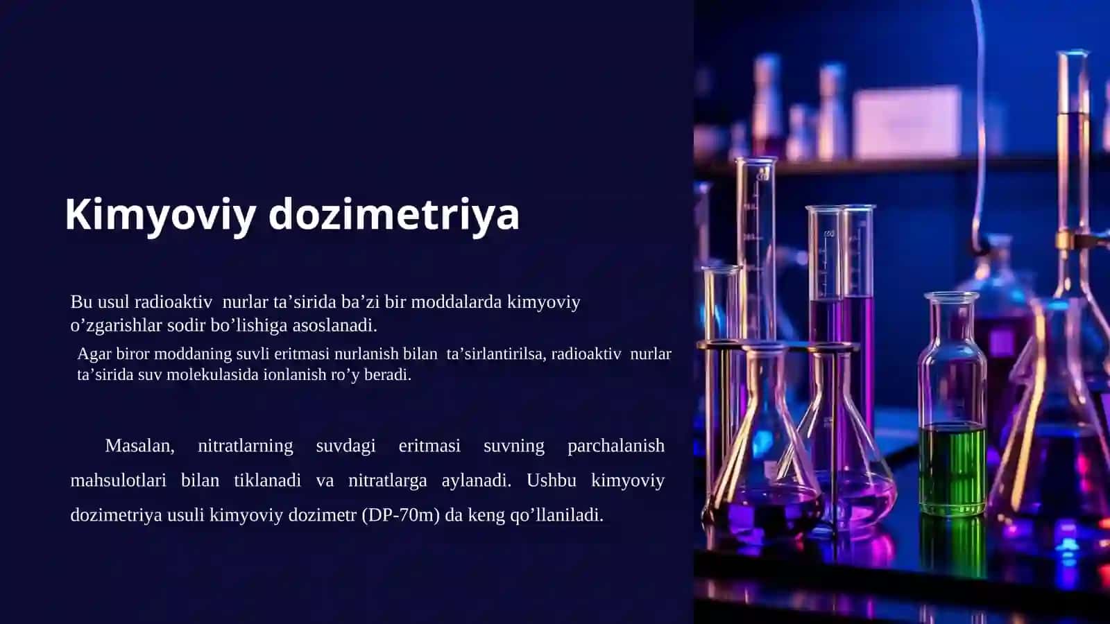 Dozimetriya metodlari. Dozimetrik asboblar tasnifi 3