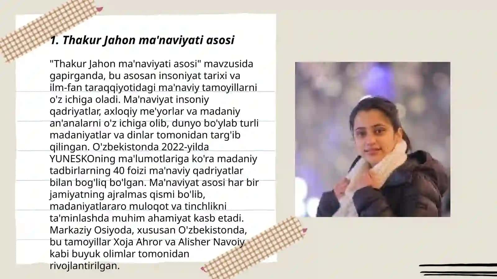 Thakur jahon ma'naviyatining yetakchi vakili 3