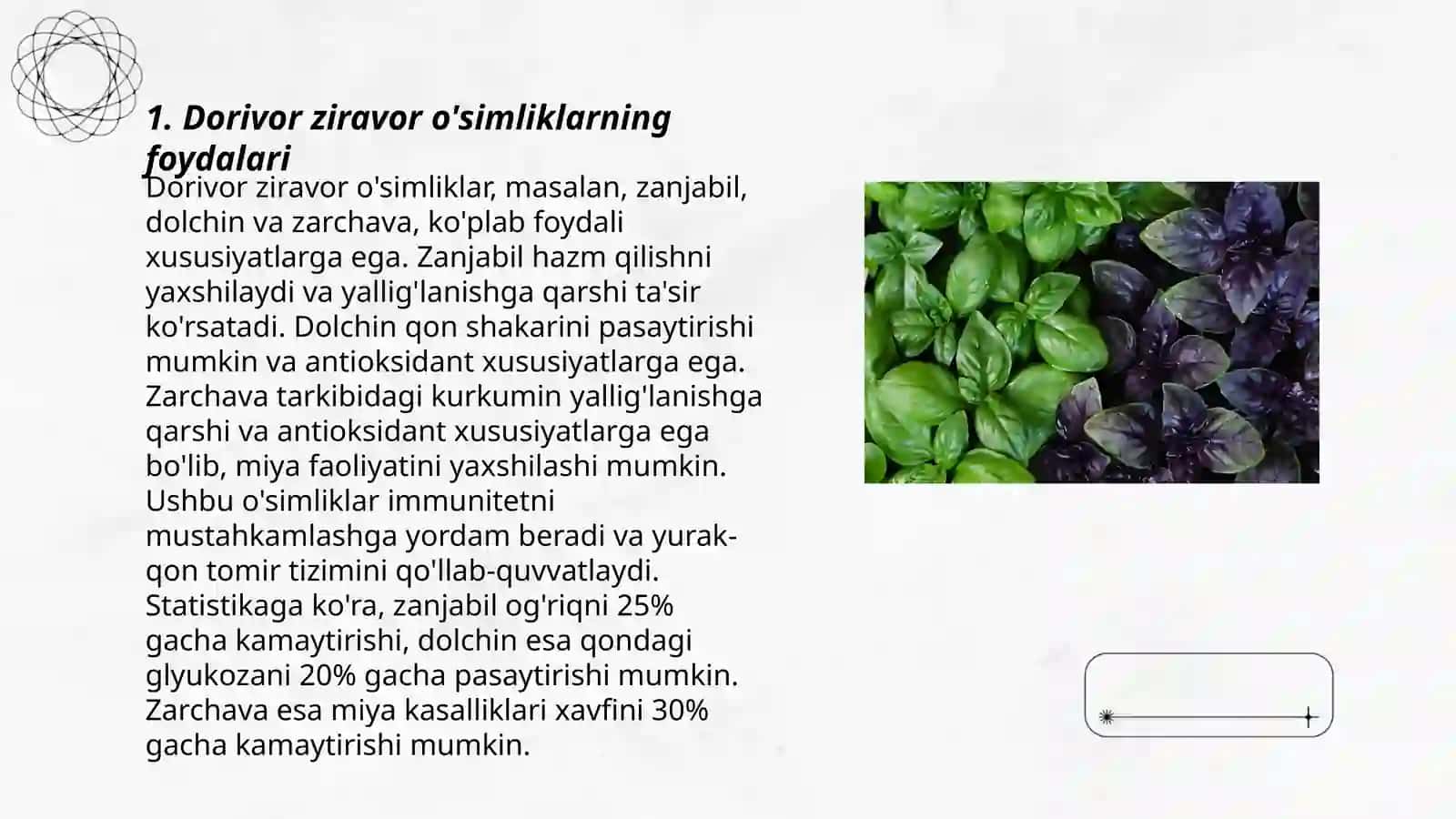 Dorivor ziravor o'simliklar 3