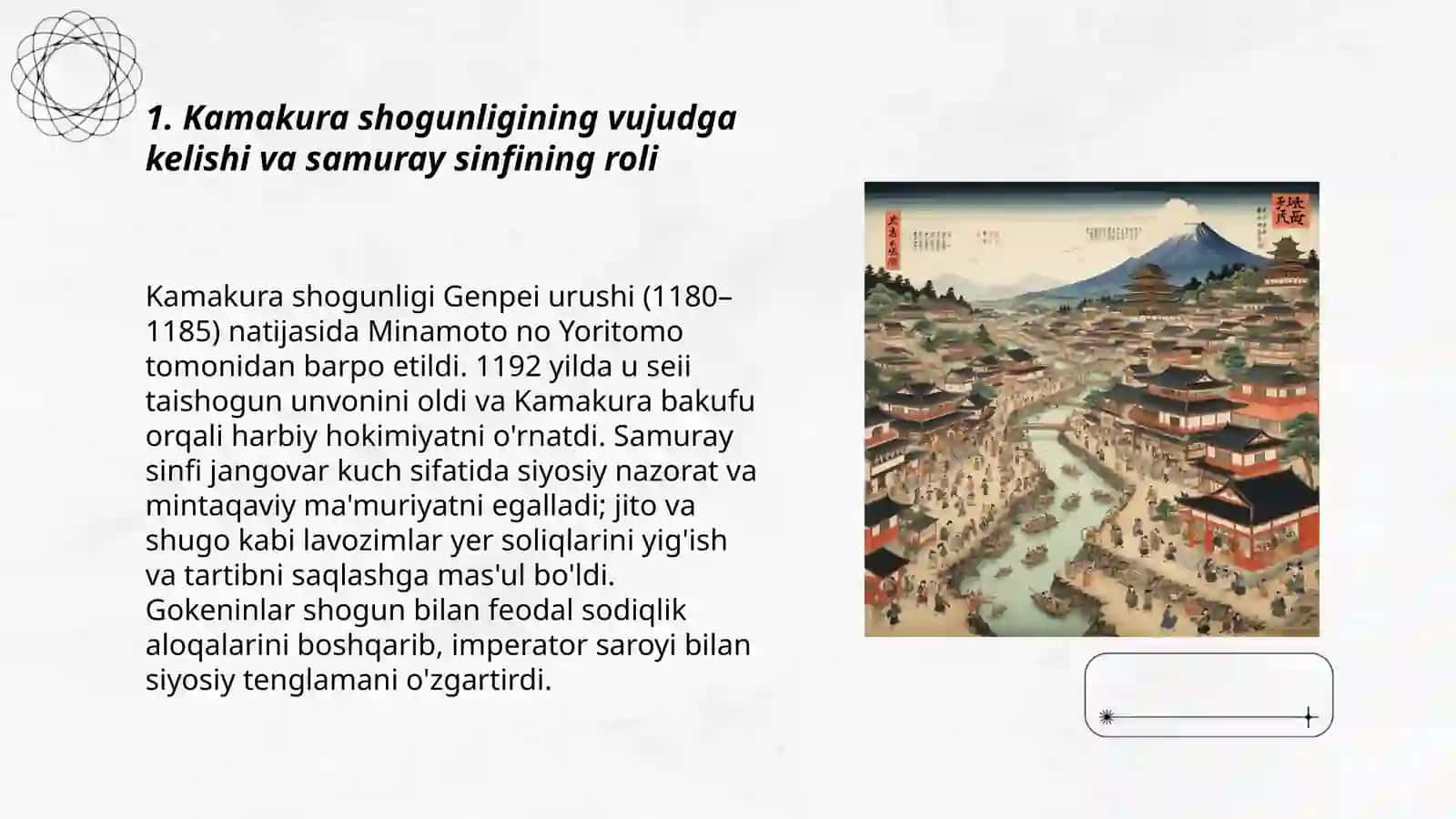 Kamakura shogunligining vujudga kelishi va samuray sinfining roli 3