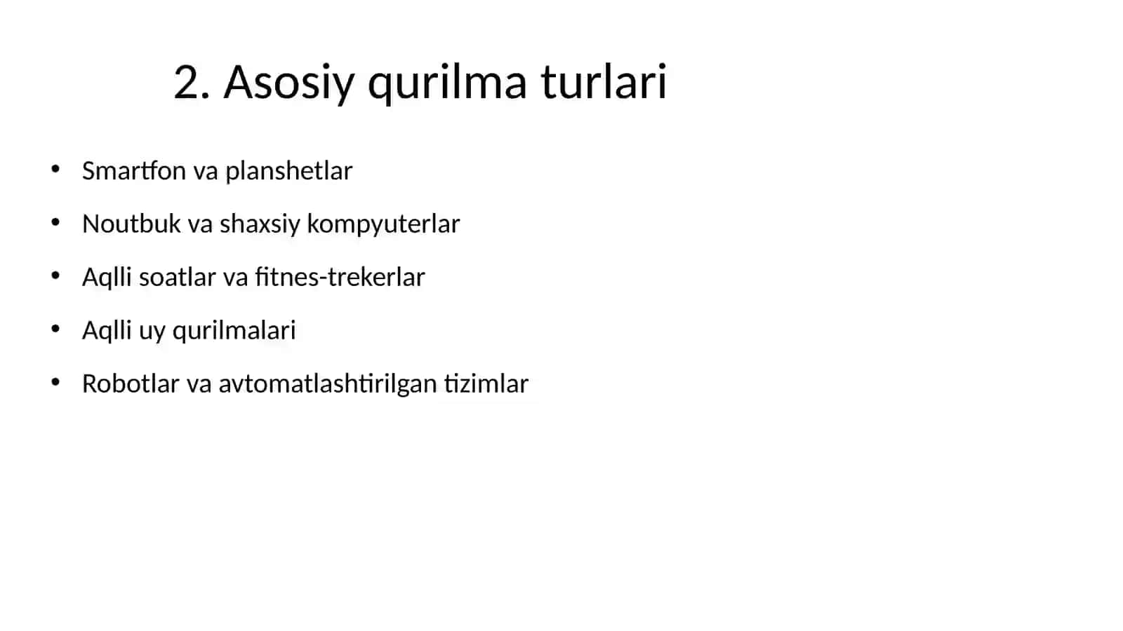 Zamonaviy texnik qurilmalar tahlili 3