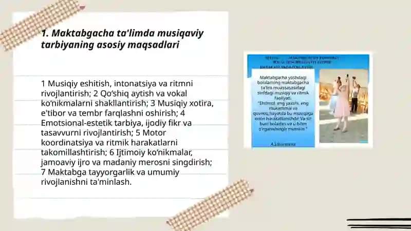 Maktabgacha ta'limdagi musiqaviy tarbiya 3