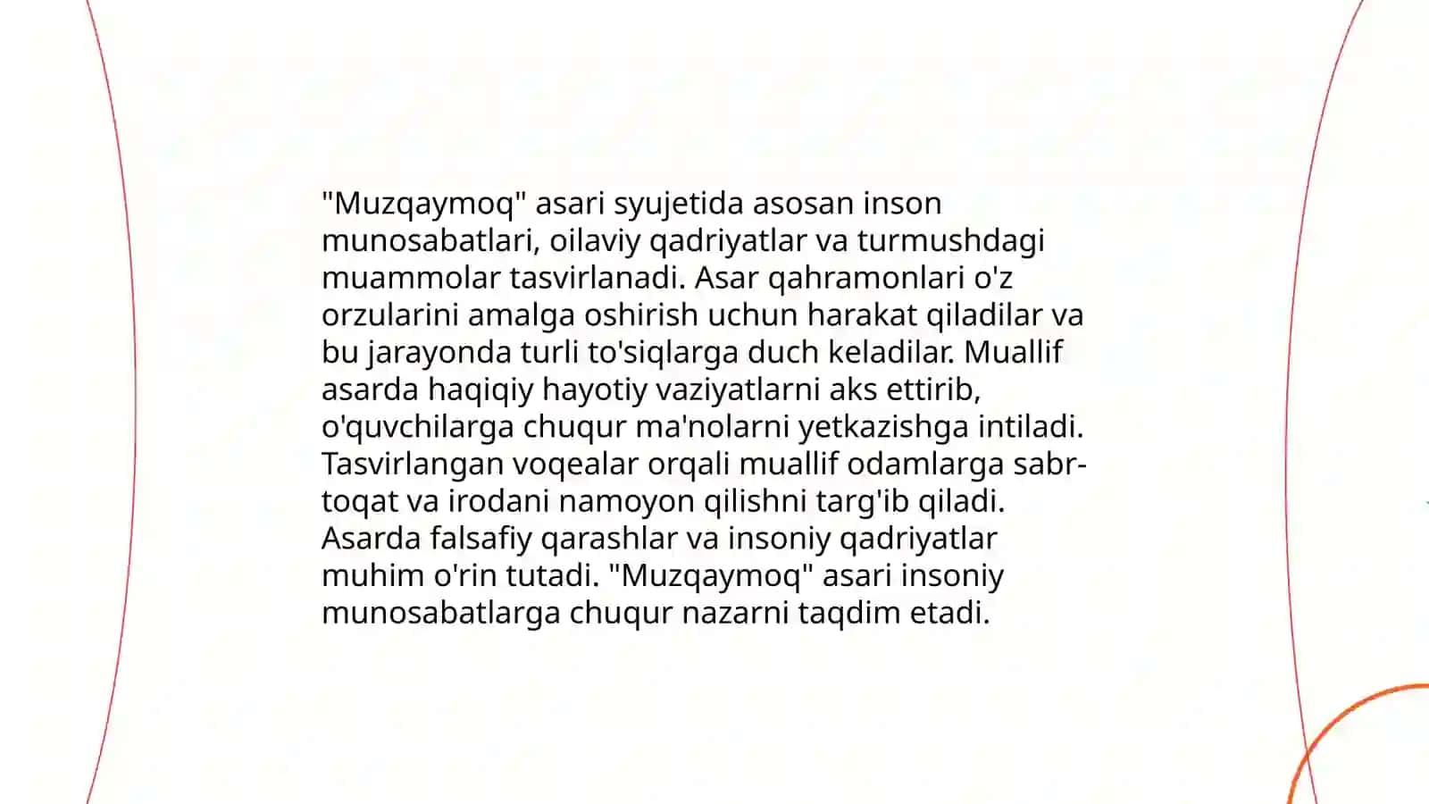 Muzqaymoq hikoyasida sujet va konflekt tahlili 3
