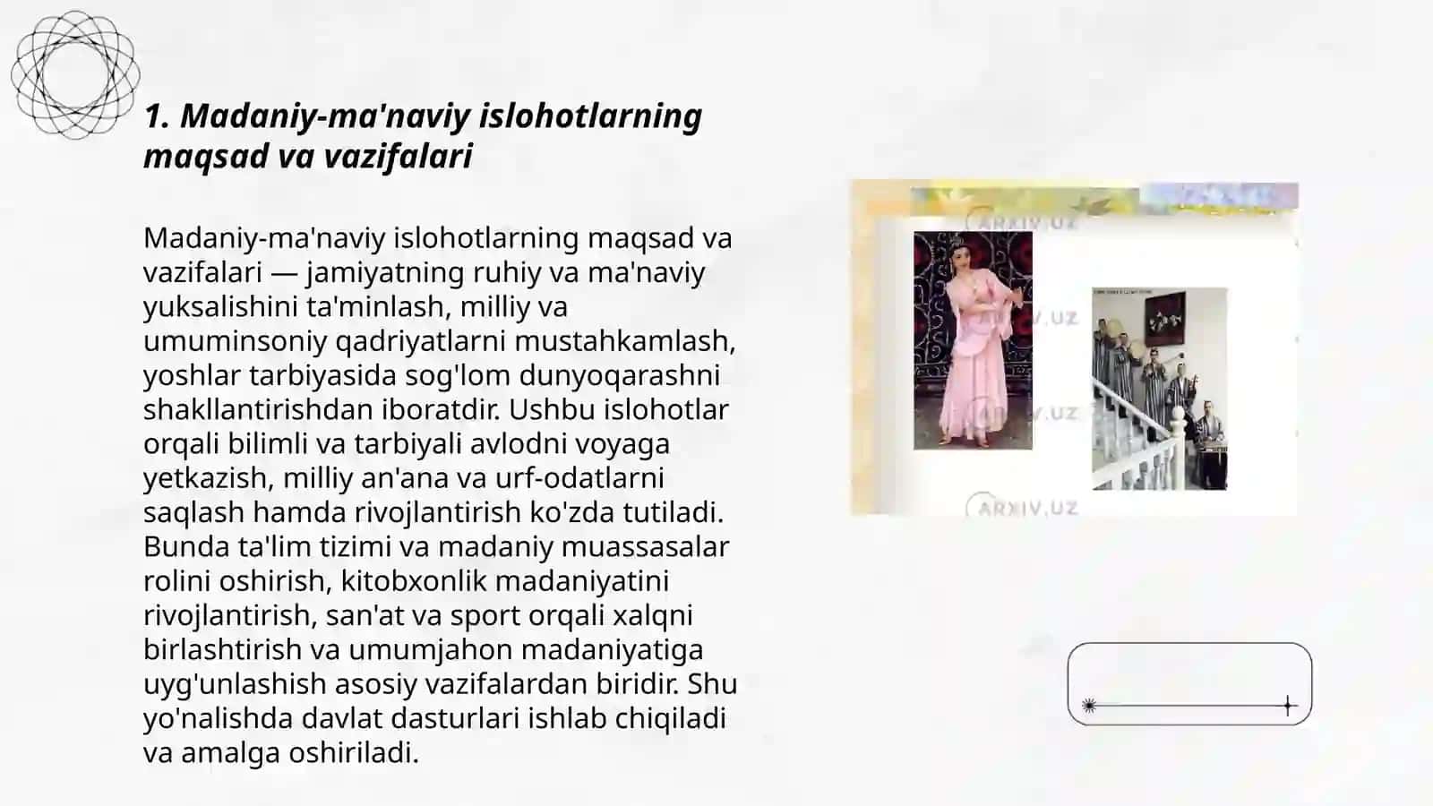 Madaniy-ma’naviy islohotlar 3
