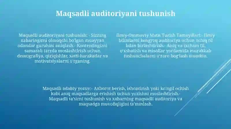 Ilmiy-Ommaviy Matn Tuzish Tamoyillari 3