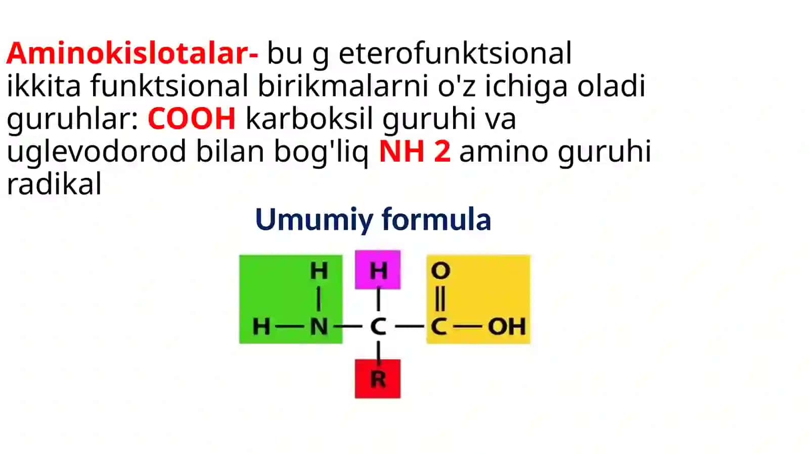 AMINOKISLOTALAR PEPTIDLAR ,OQSILLAR 3
