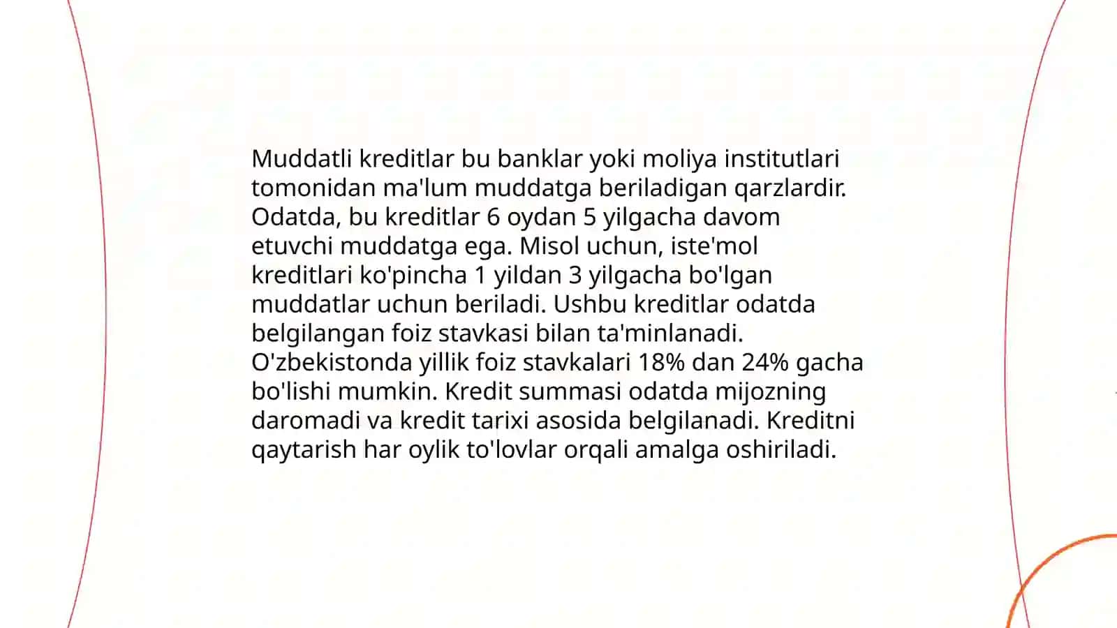 Muddat va foiz stavkasi 3