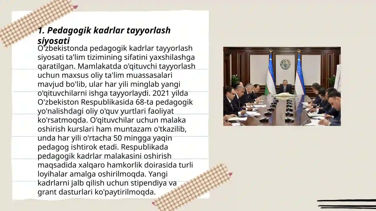Pedagogik kadrlar tayyorlash siyosati 3