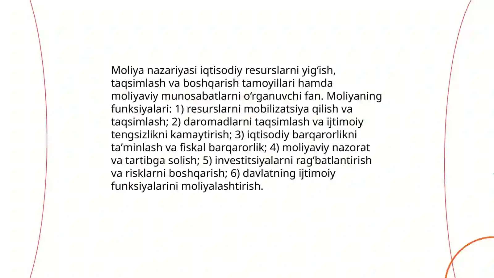Moliyaning fundamental masalalari 3