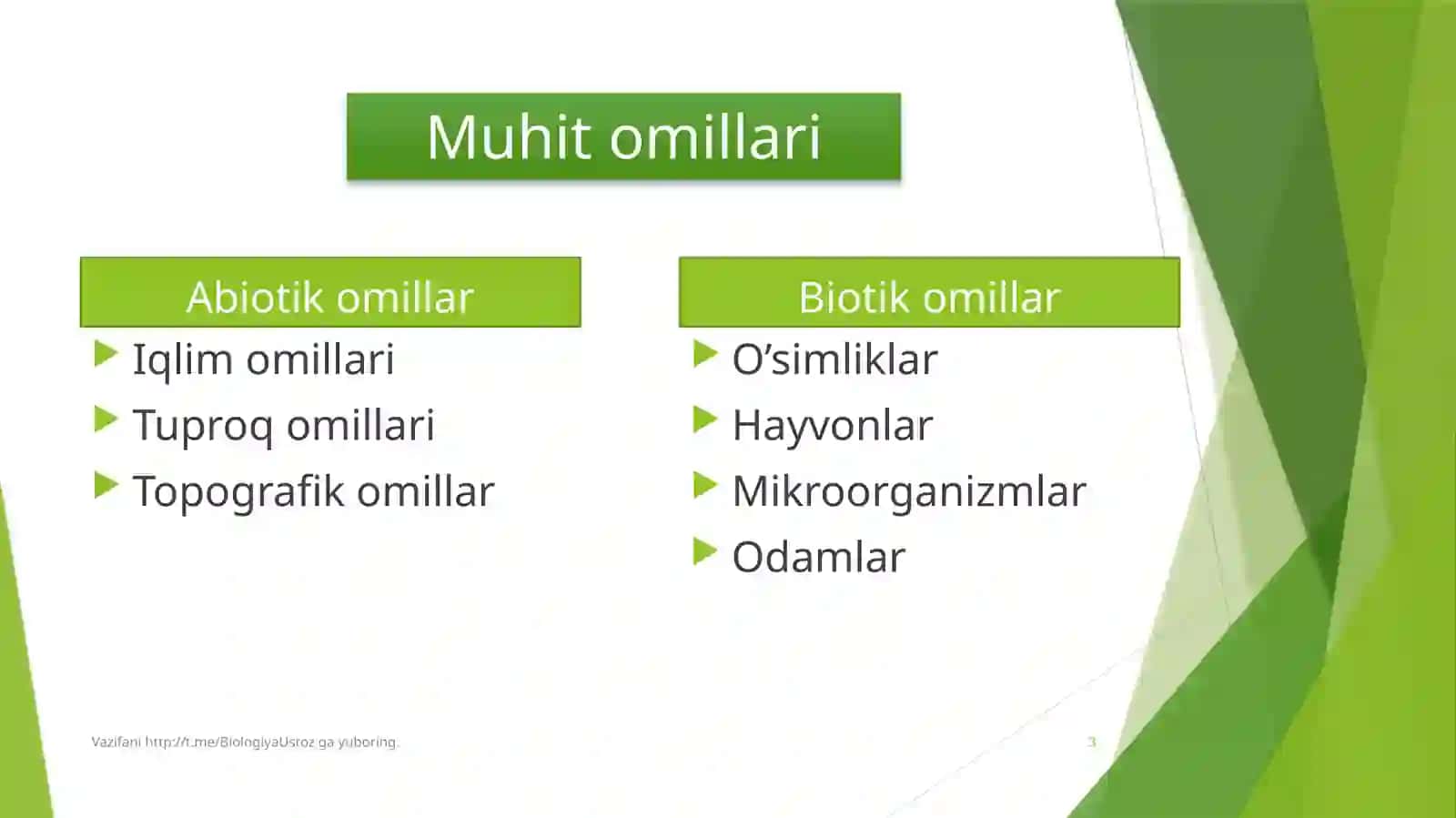 Muhitning abiotik omillari 3
