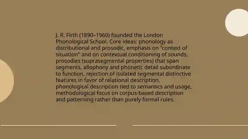 The London Phonological School 3
