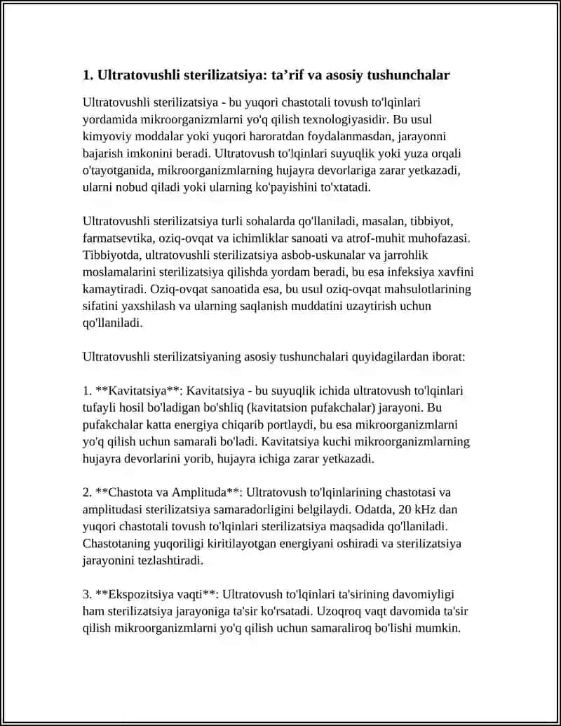 ULTRATOVUSHLI STERELIZATSIYA ASOSLARI 3