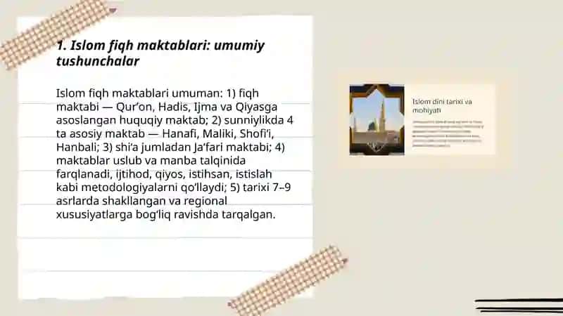 Islom dini fiqh maktablari 3