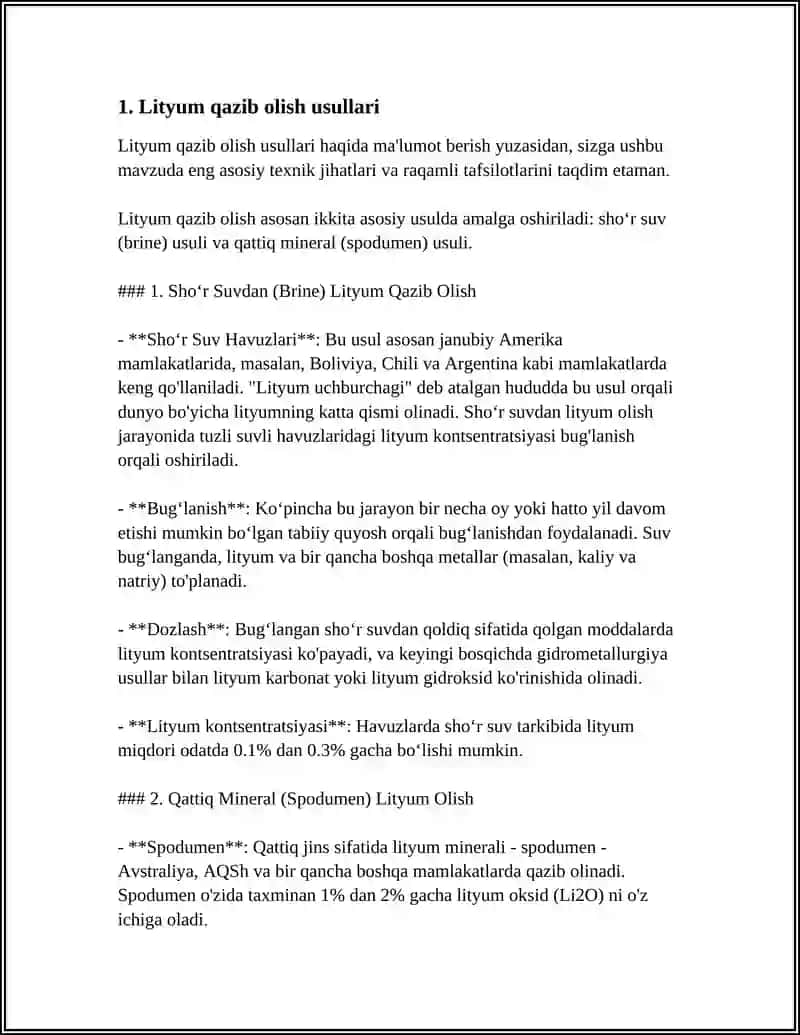 LITIY KIMYOSI VA TEXNOLOGIYASI 3